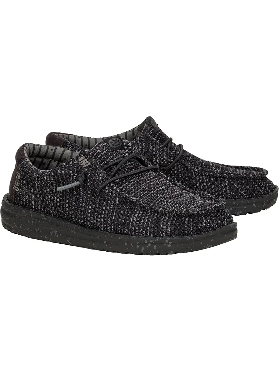 Лоферы Hey Dude Kids Wally Stretch Sox — изображение 1 из 7, черный