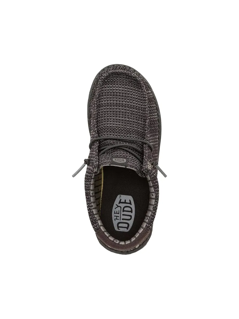 Лоферы Hey Dude Kids Wally Stretch Sox — изображение 2 из 7, черный