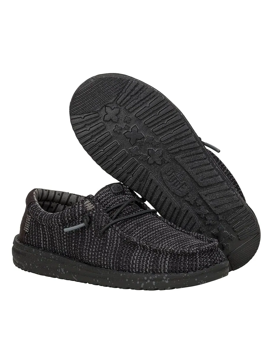 Лоферы Hey Dude Kids Wally Stretch Sox — изображение 3 из 7, черный