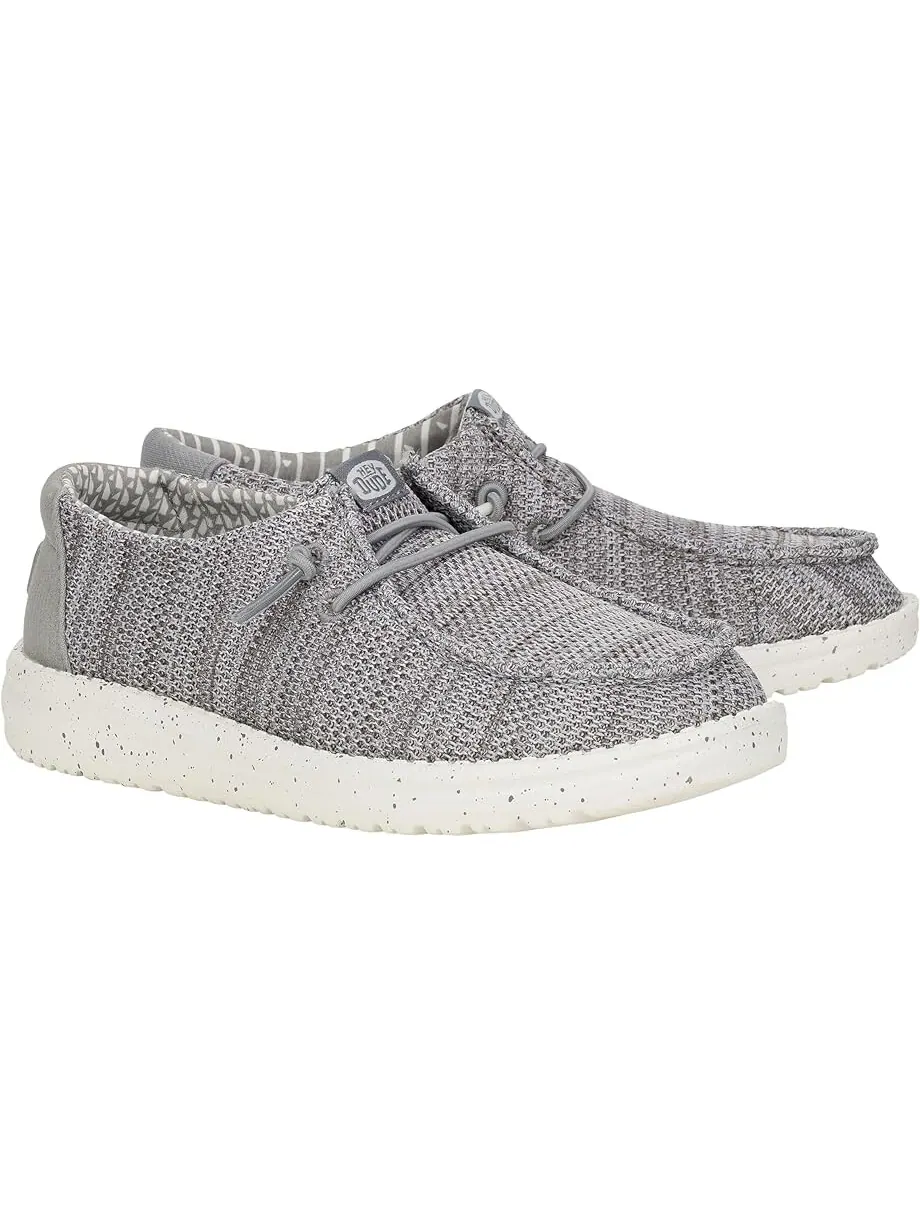 Лоферы Hey Dude Kids Wally Stretch Sox — изображение 1 из 6, серый