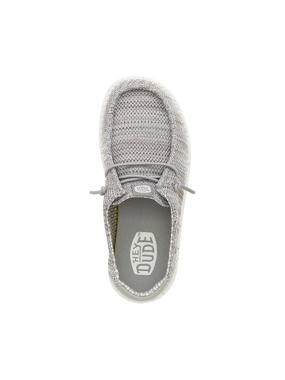 Лоферы Hey Dude Kids Wally Stretch Sox — изображение 2 из 6, серый