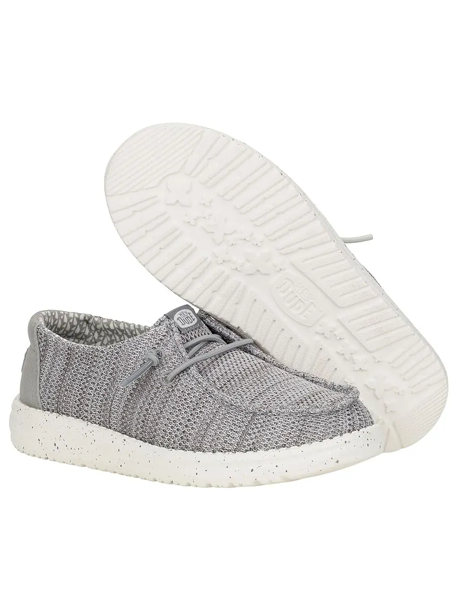 Лоферы Hey Dude Kids Wally Stretch Sox — изображение 3 из 6, серый