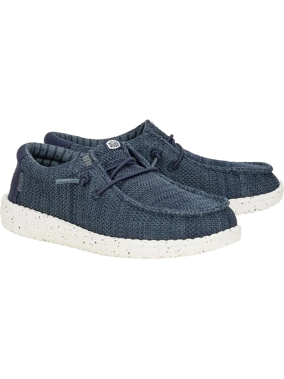 Лоферы Hey Dude Kids Wally Stretch Sox — изображение 1 из 6, темно-синий
