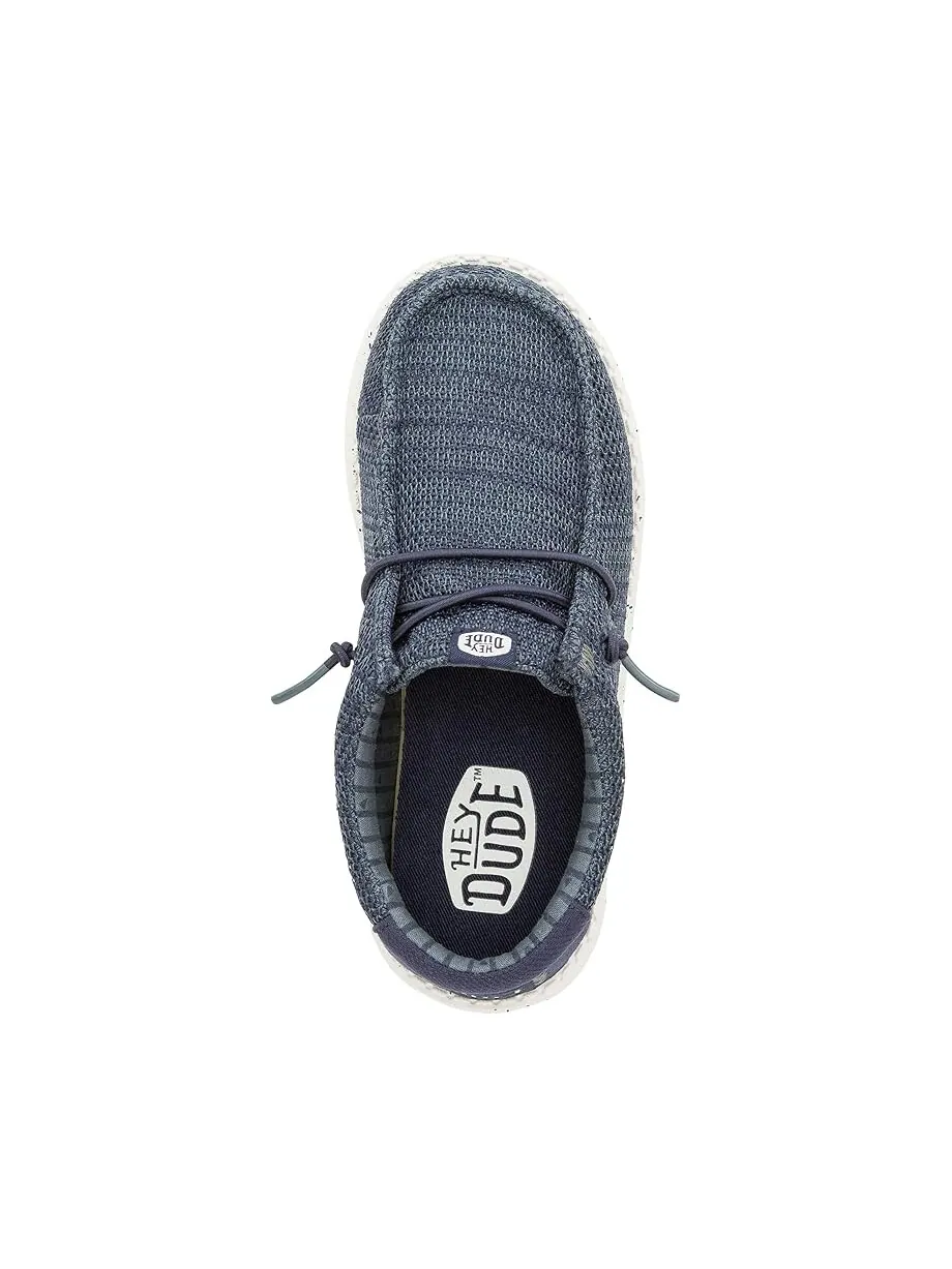 Лоферы Hey Dude Kids Wally Stretch Sox — изображение 2 из 6, темно-синий