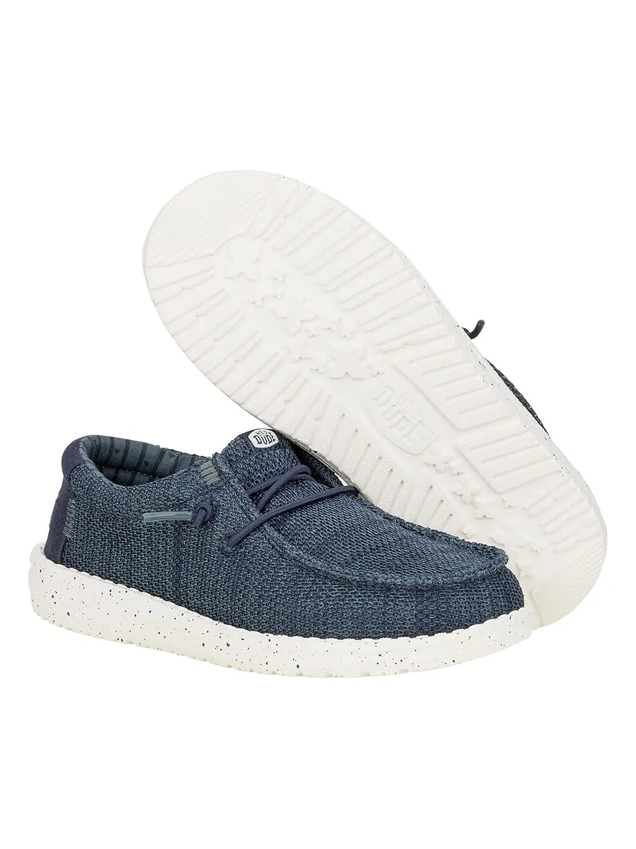 Лоферы Hey Dude Kids Wally Stretch Sox — изображение 3 из 6, темно-синий