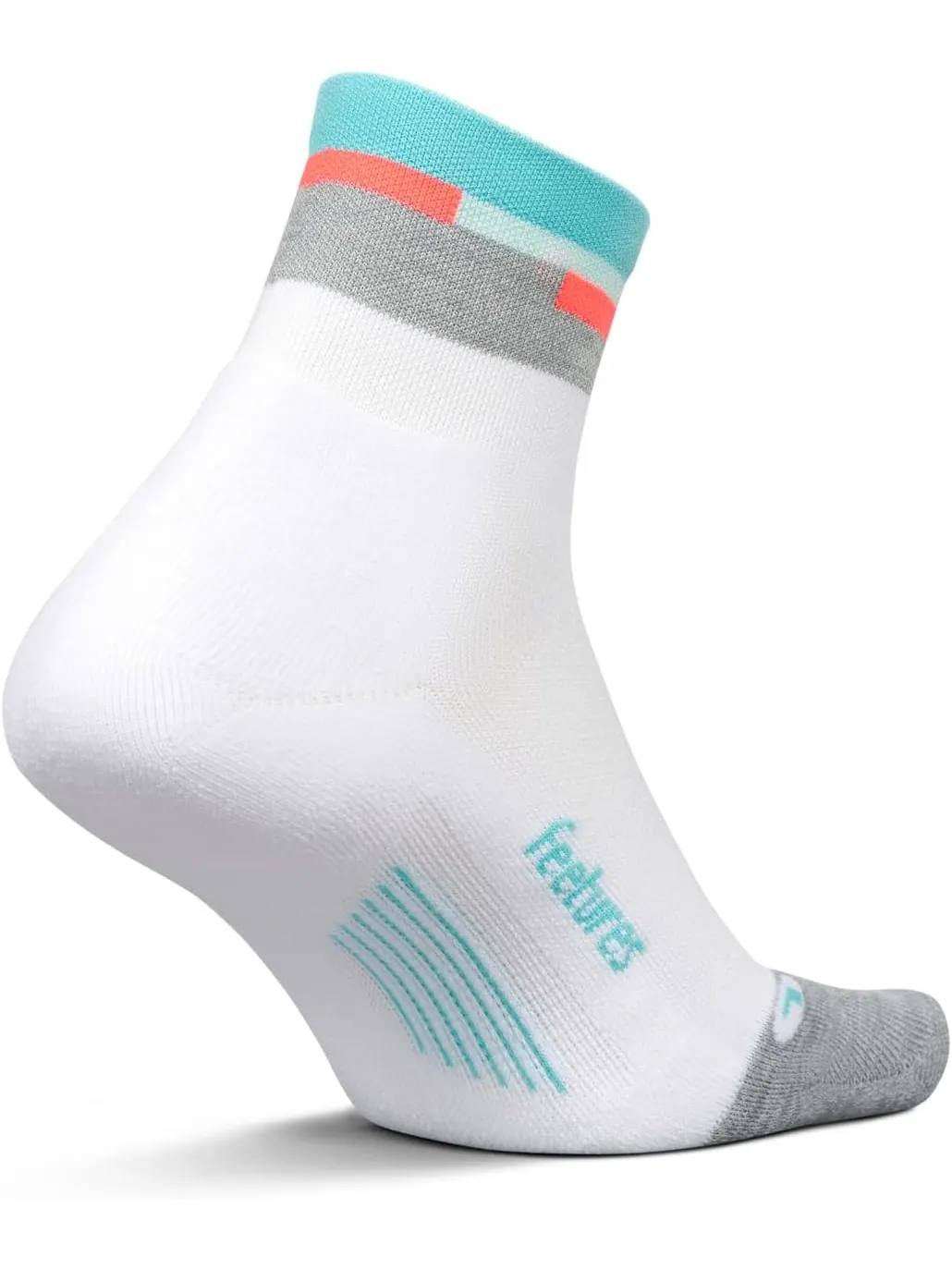 Носки Feetures Unisex Elite Light Cushion Quarter — изображение 3 из 3, белый