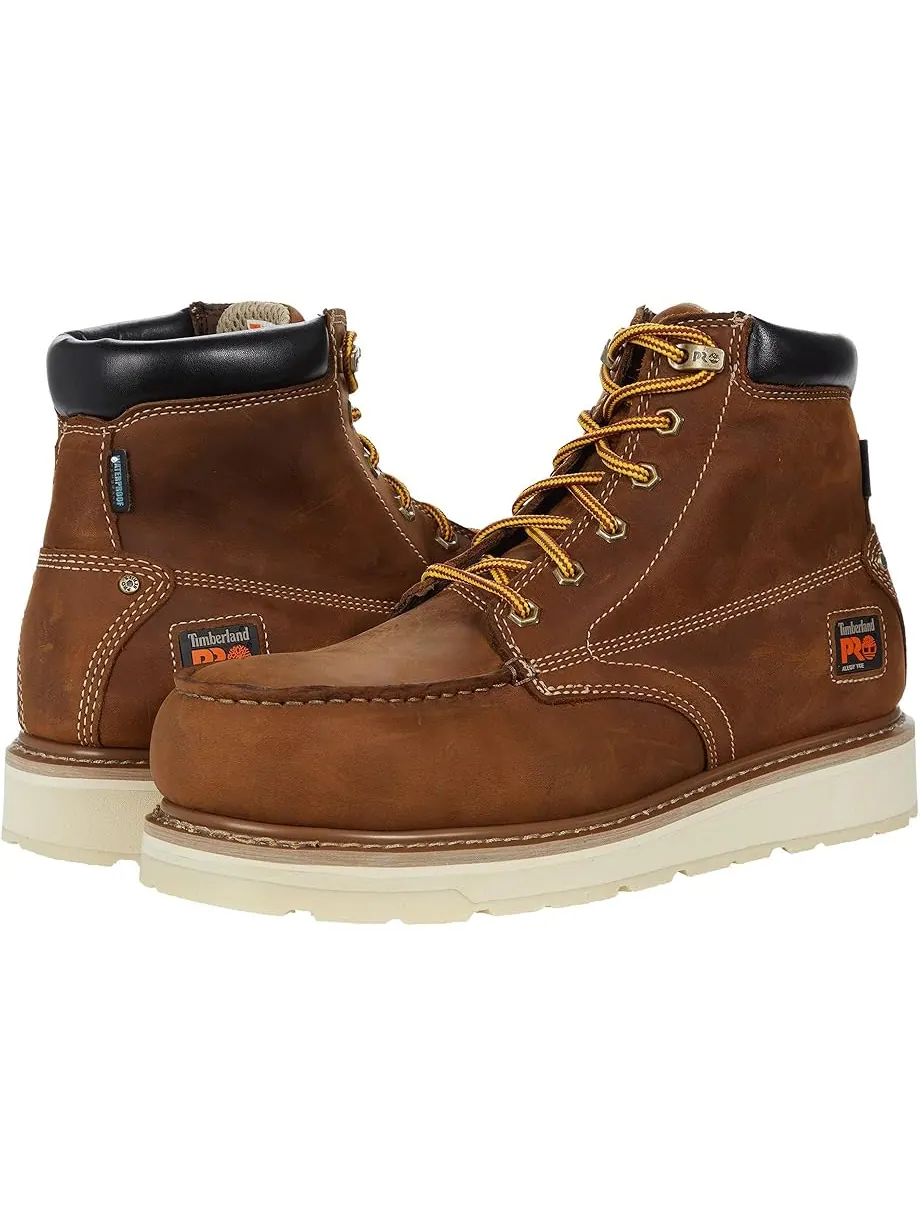 Ботинки Timberland PRO Gridworks 6" Alloy Safety Toe Waterproof — изображение 1 из 6, золотисто-коричневые