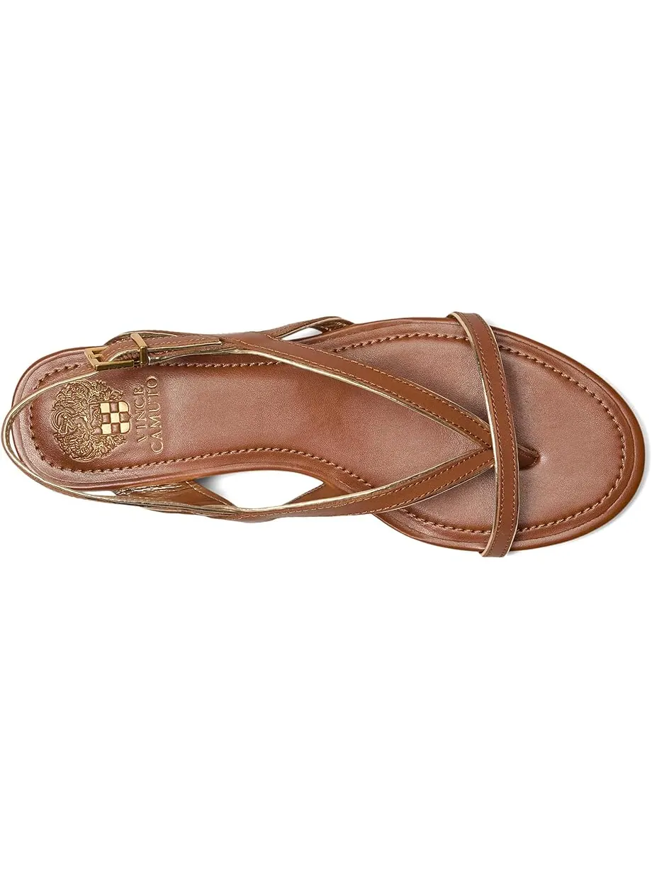Туфли Vince Camuto Melly Strappy Flat Sandals — изображение 2 из 7, золотистый