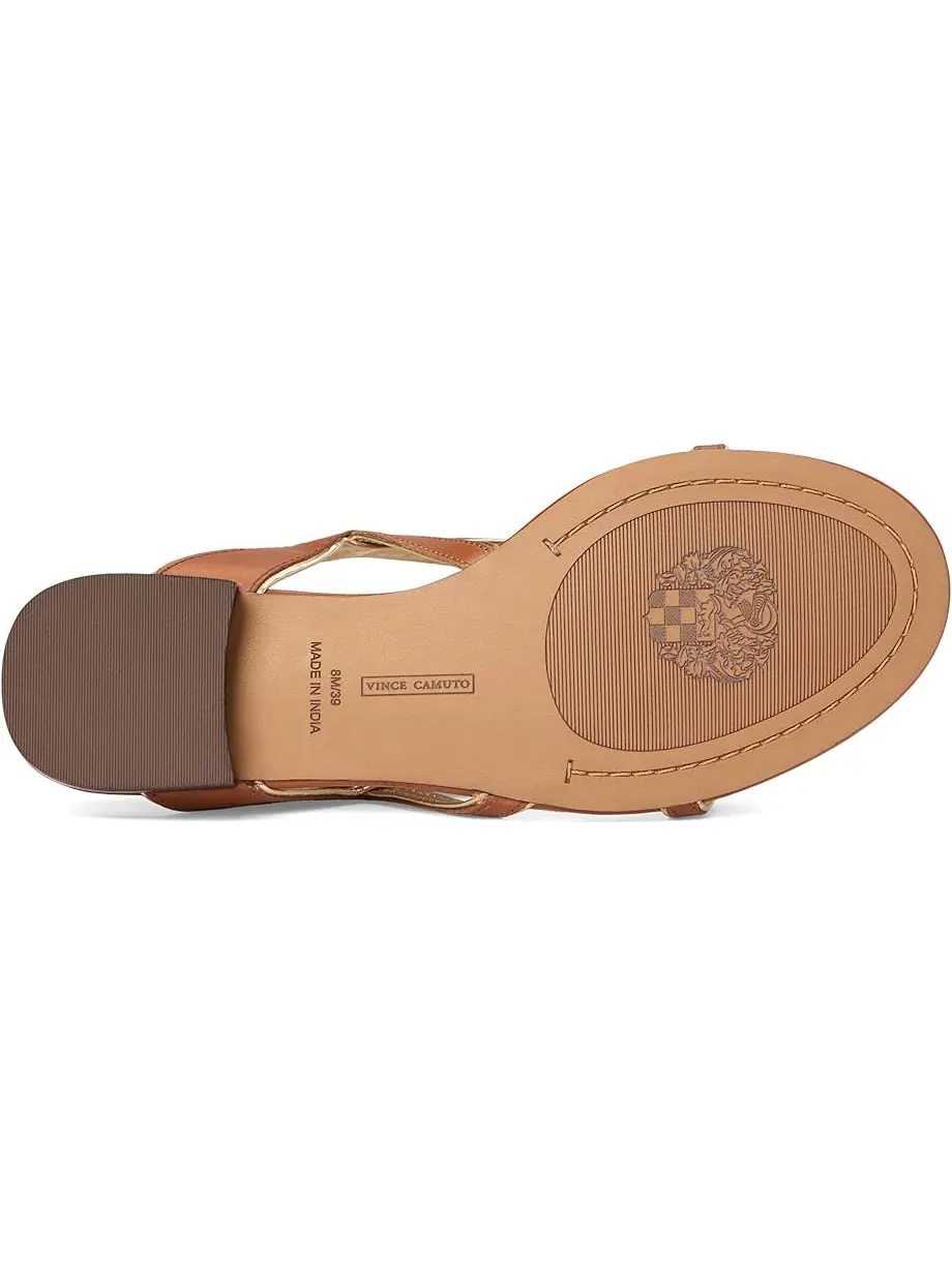 Туфли Vince Camuto Melly Strappy Flat Sandals — изображение 3 из 7, золотистый