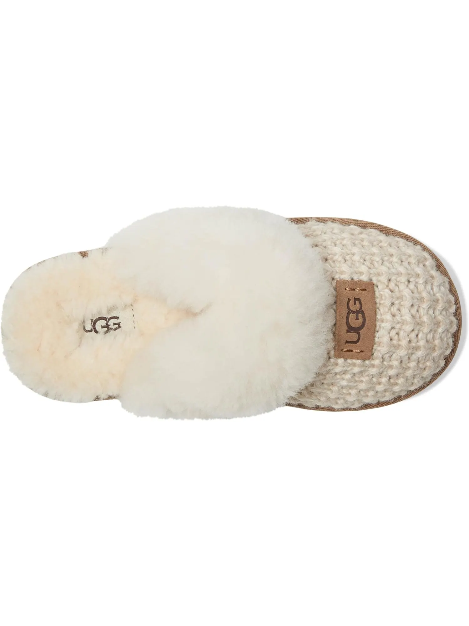 Тапочки UGG Kids Cozy II Knit — изображение 2 из 7, бежевый