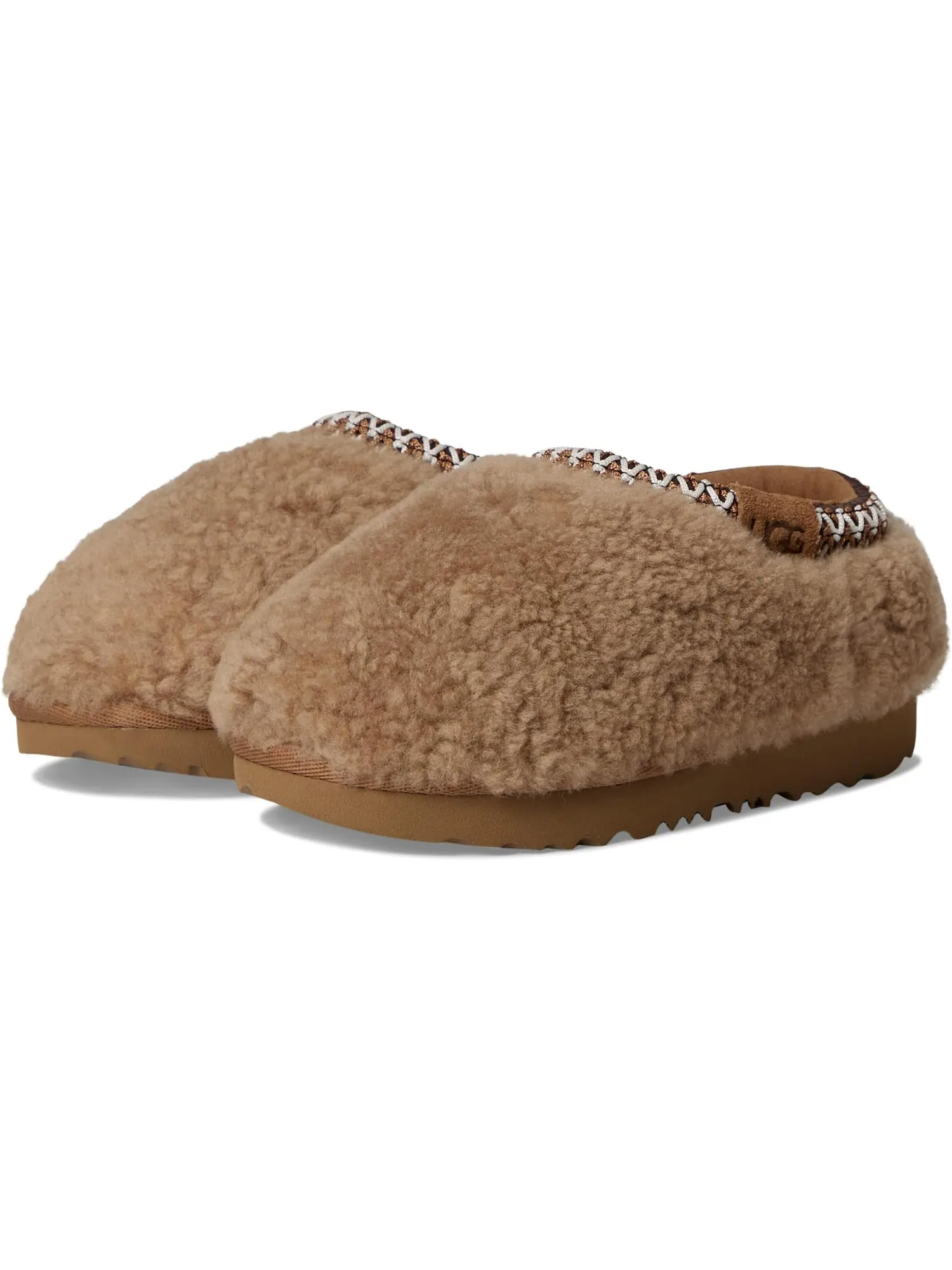 Тапочки UGG Kids Tasman Maxi Curly — изображение 1 из 7, орех