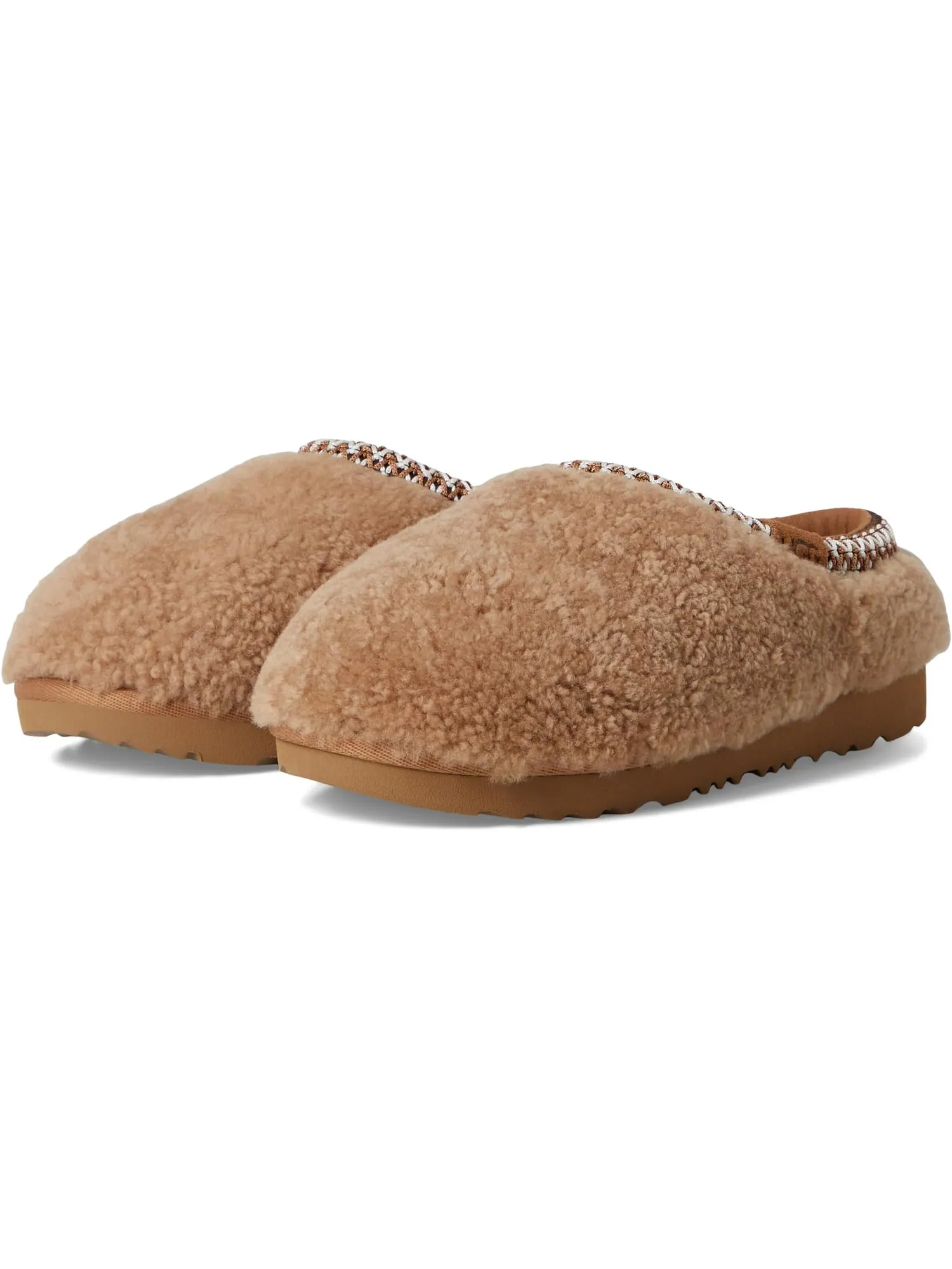 Тапочки UGG Kids Tasman Maxi Curly — изображение 1 из 7, орех