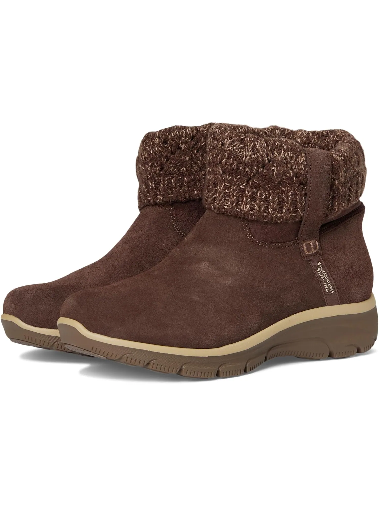 Ботинки SKECHERS Women's Easy Going - Cozy Weather 2 Suede Hands Free Slip-ins — изображение 1 из 7, шоколад