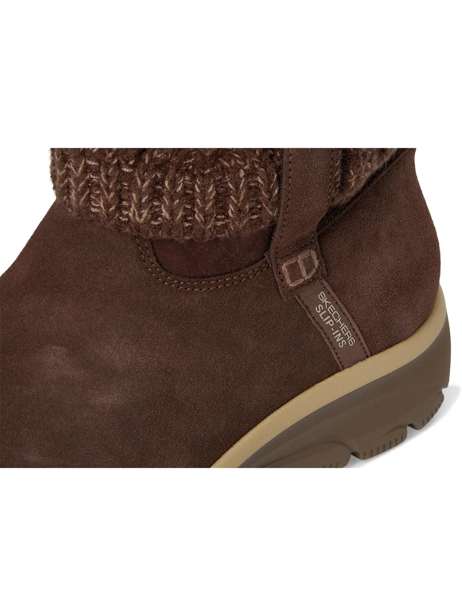 Ботинки SKECHERS Women's Easy Going - Cozy Weather 2 Suede Hands Free Slip-ins — изображение 6 из 7, шоколад