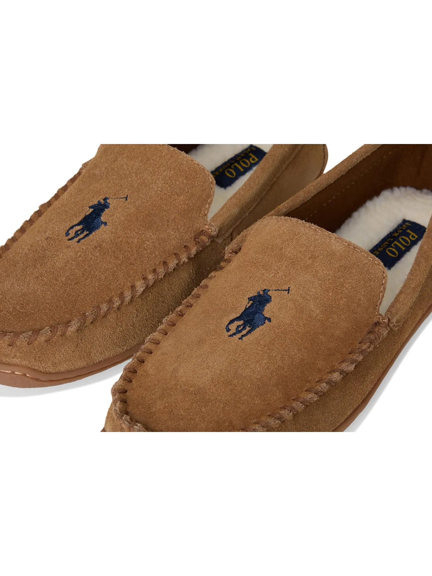 Тапочки Polo Ralph Lauren Men's Brenan Moc Slippers — изображение 6 из 7, кремовый
