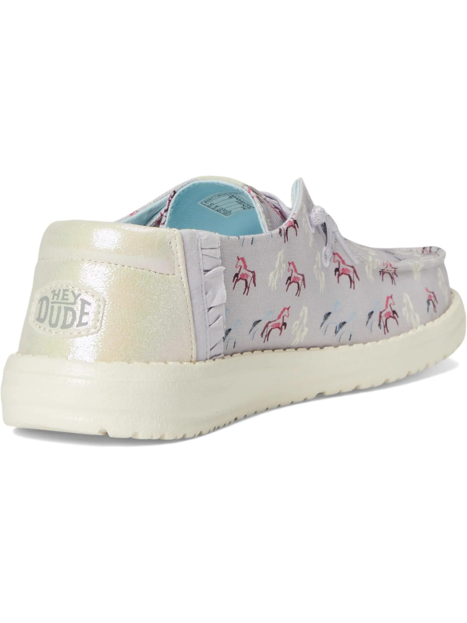 Лоферы Hey Dude Kids Wendy Unicorn Sparkle — изображение 5 из 7, фиолетовый