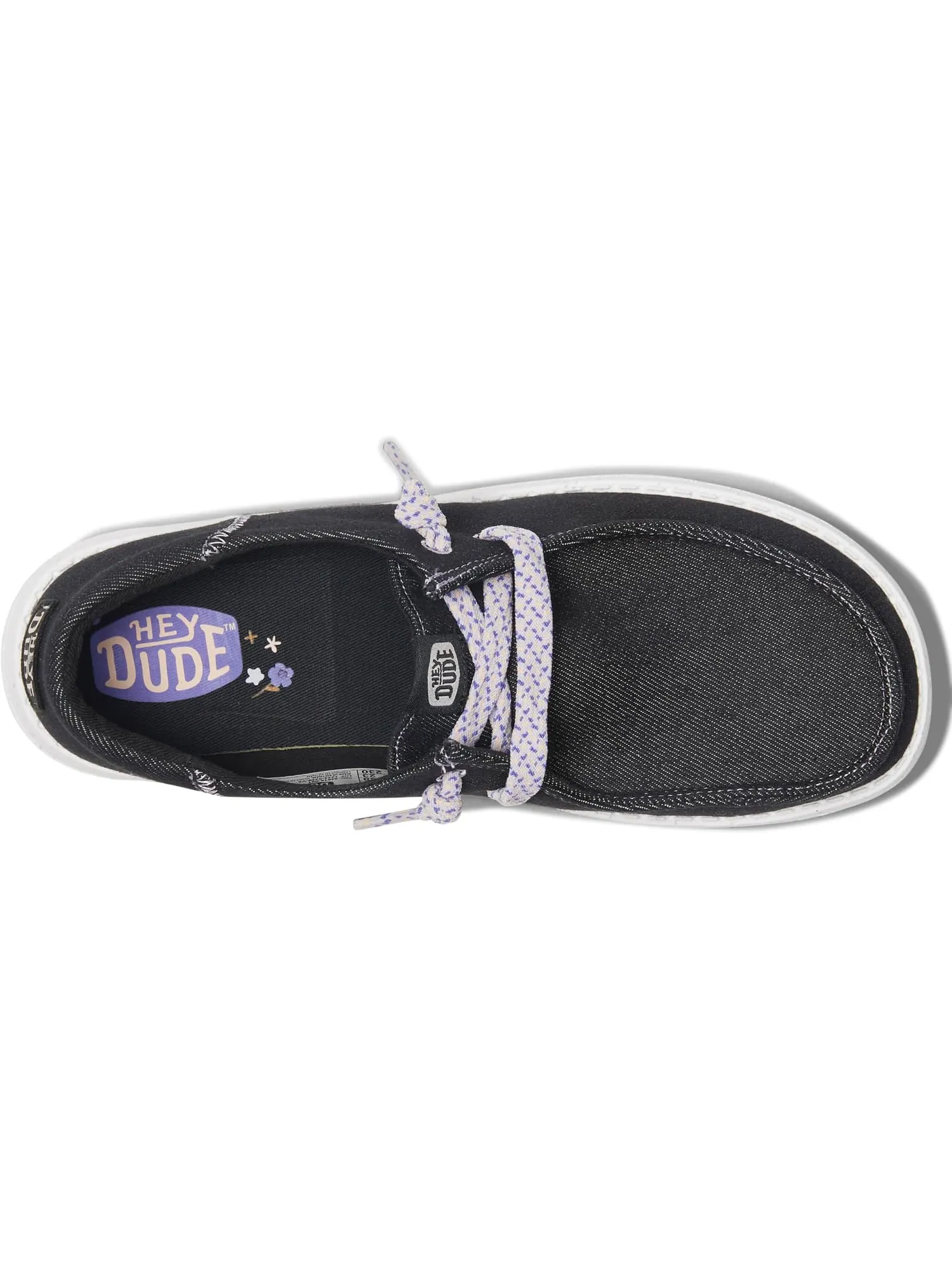 Лоферы Hey Dude Kids Wendy Funk Friendship Lace — изображение 2 из 7, черный