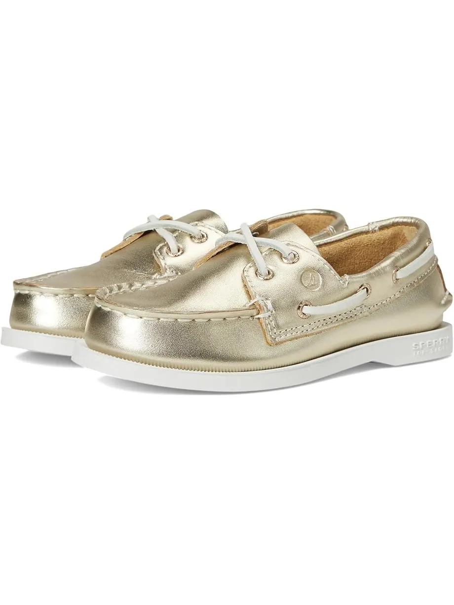 Детские лодочники Sperry Authentic Original (Little Kid/Big Kid) Sperry Kids — изображение 1 из 7, металлик золотистый