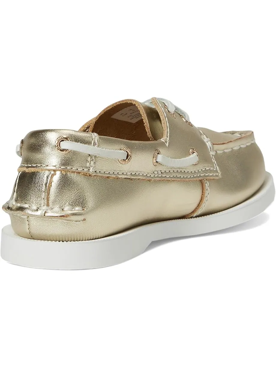 Детские лодочники Sperry Authentic Original (Little Kid/Big Kid) Sperry Kids — изображение 5 из 7, металлик золотистый