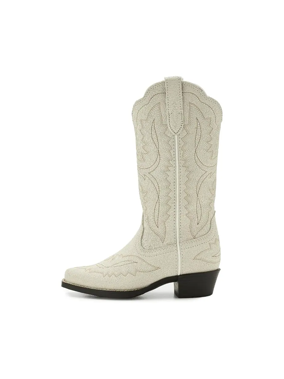 Детские ковбойские ботинки Ariat Youth Casanova (little kid/big kid) Ariat Kids — изображение 4 из 7, слоновая кость