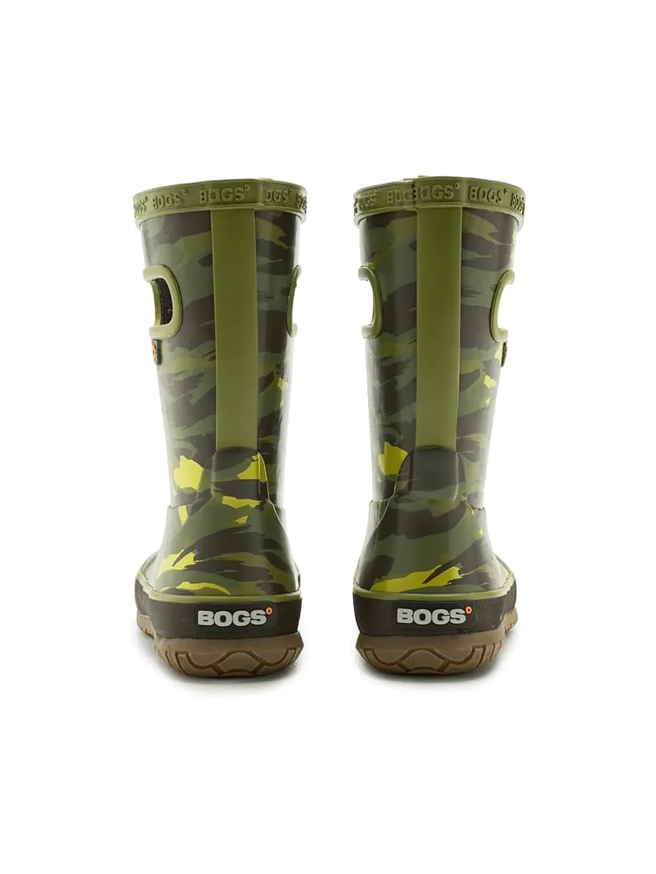 Детские резиновые сапоги Bogs Kids Rainboot Brush Camo (Little Kid/Big Kid) — изображение 7 из 7, зеленый мульти