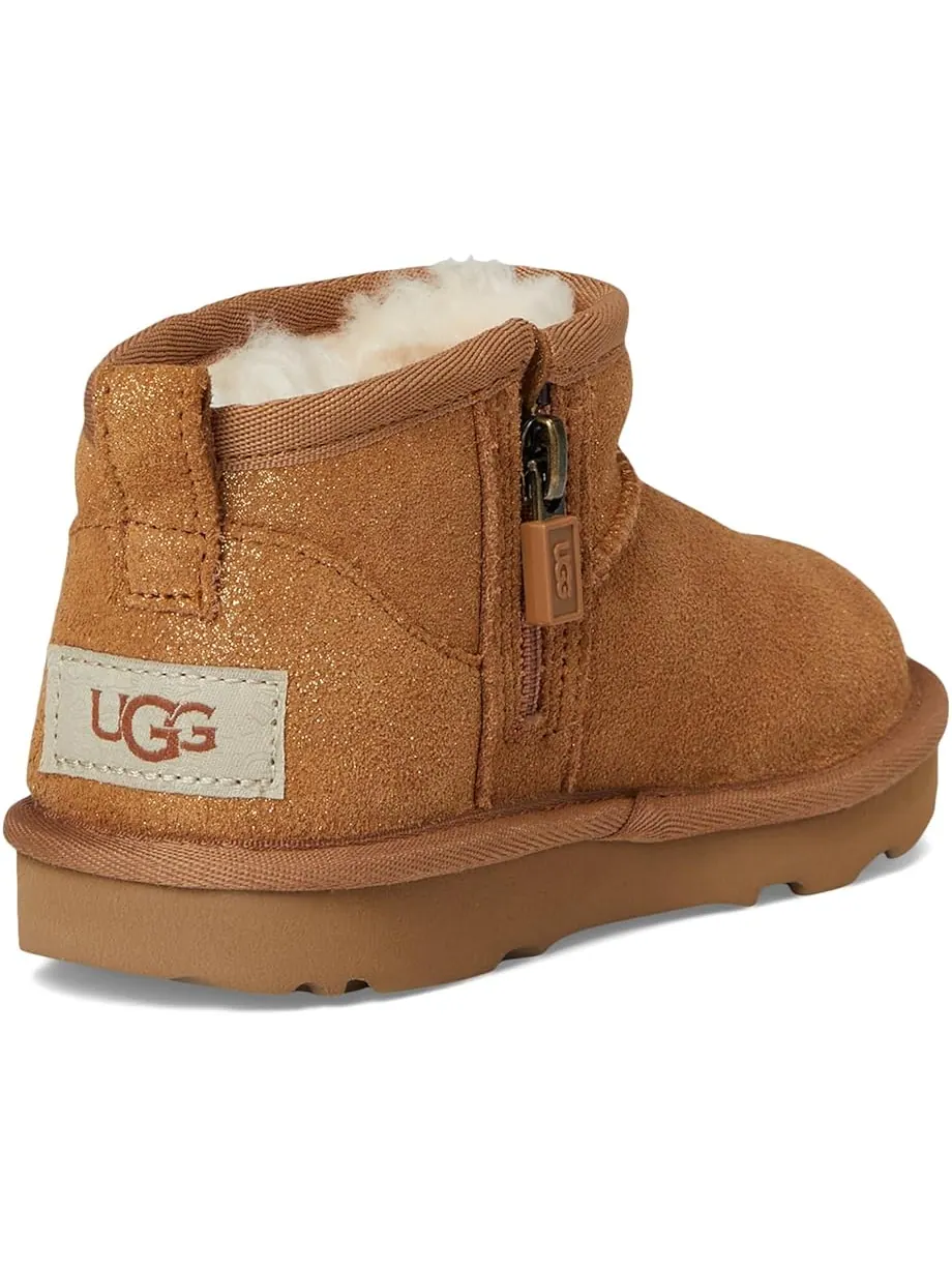 Детские сапоги UGG Kids Classic Ultra Mini Dazzle (Toddler) — изображение 5 из 7, орех