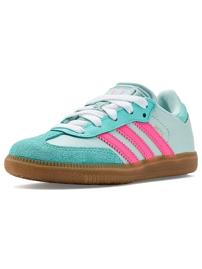 Кроссовки футзальные Samba Messi Adidas Kids — изображение 1 из 4, розовый/голубой