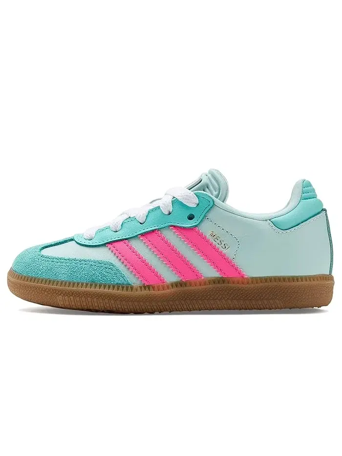 Кроссовки футзальные Samba Messi Adidas Kids — изображение 4 из 4, розовый/голубой