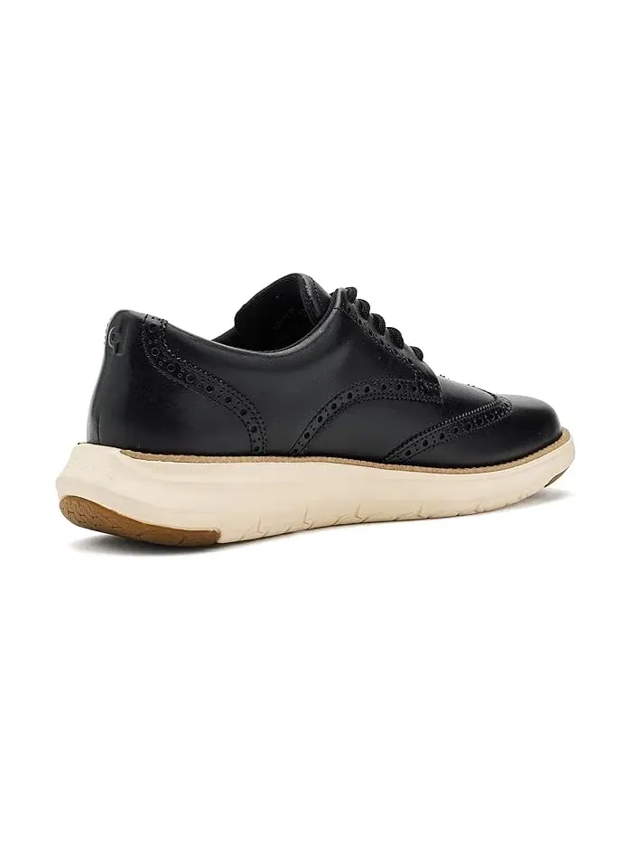 Оксфорды кожаные Grand Remix Wing Tip Cole Haan — изображение 3 из 4, черный/слоновая кость