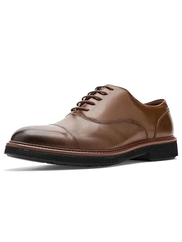 Полуботинки кожаные Tyson Dress Cap Toe Johnston & Murphy — изображение 1 из 4, бежевый