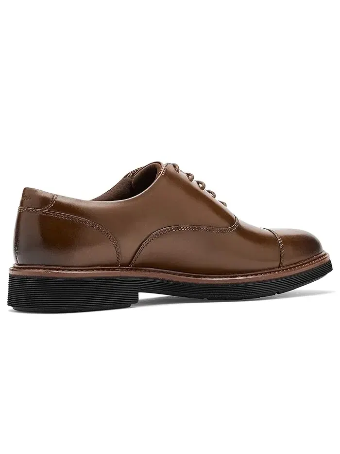 Полуботинки кожаные Tyson Dress Cap Toe Johnston & Murphy — изображение 3 из 4, бежевый