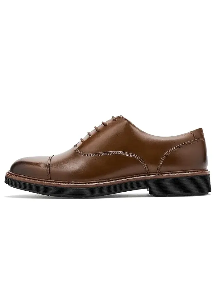 Полуботинки кожаные Tyson Dress Cap Toe Johnston & Murphy — изображение 4 из 4, бежевый