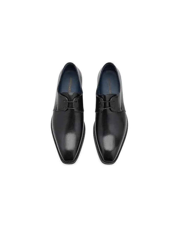 Оксфорды кожанные Larson 2-Eye Plain Toe Johnston & Murphy Collection — изображение 2 из 4, черный