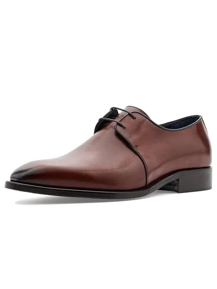 Туфли оксфорды Larson 2-Eye Plain Toe Johnston & Murphy Collection — изображение 1 из 4, махагони
