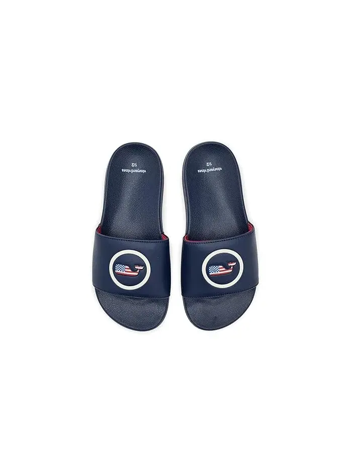 Сандалии с принтом Whale Dot Vineyard Vines Kids — изображение 2 из 4, темно-синий