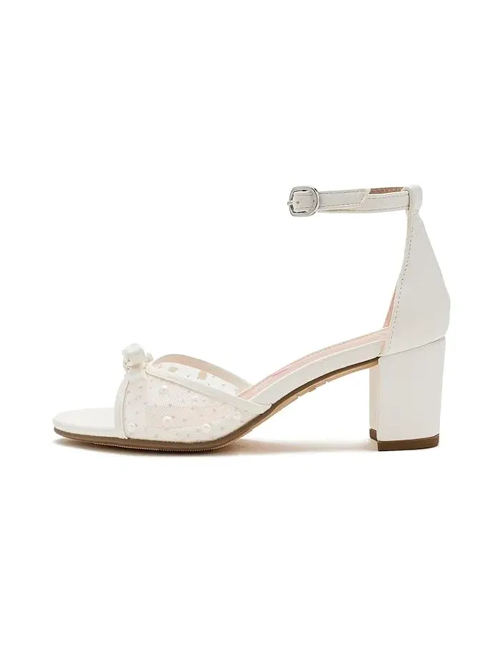 Туфли на каблуке с жемчугом Adia Steve Madden Kids — изображение 4 из 4, белый