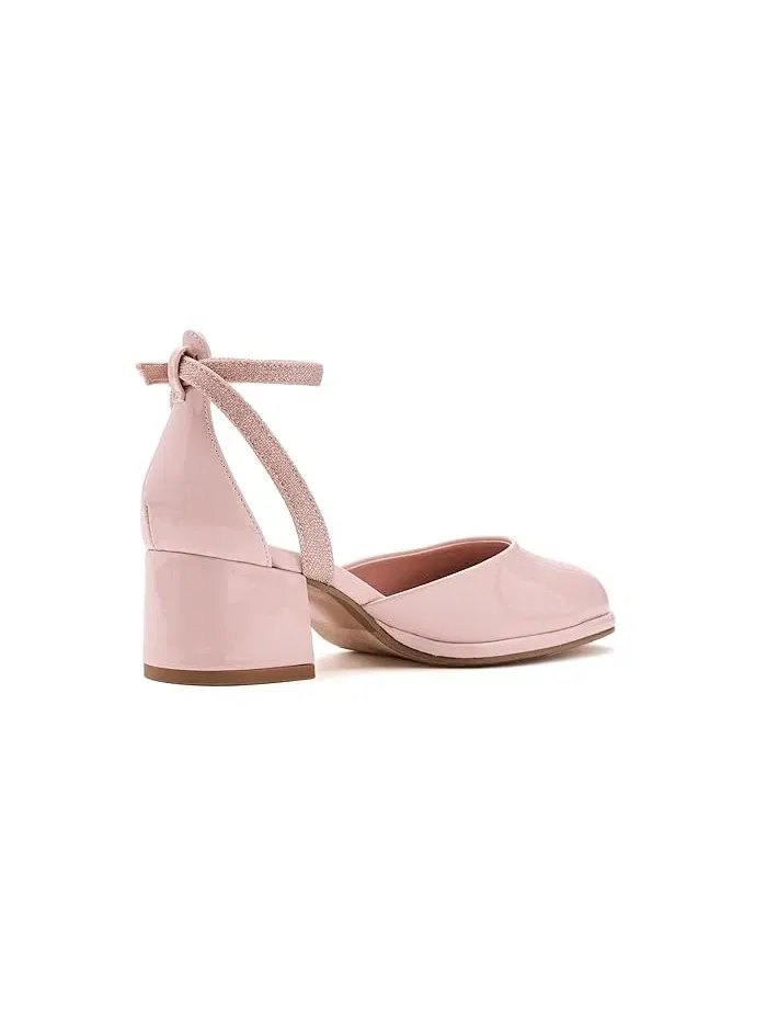 Туфли на каблуке с блочной пяткой Elinor Steve Madden Kids — изображение 3 из 4, нежно-розовый