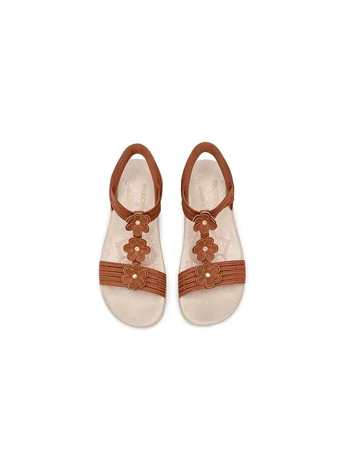 Сандалии Reggae Slim - Blooming Romance Hands Free Slip-Ins Skechers — изображение 2 из 4, коричневый