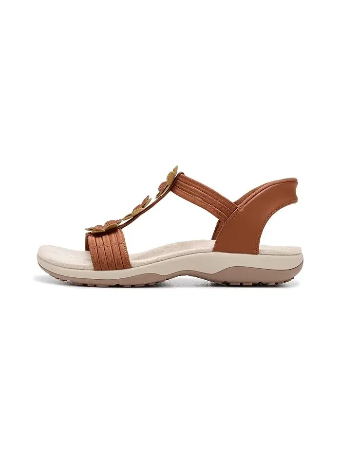 Сандалии Reggae Slim - Blooming Romance Hands Free Slip-Ins Skechers — изображение 4 из 4, коричневый