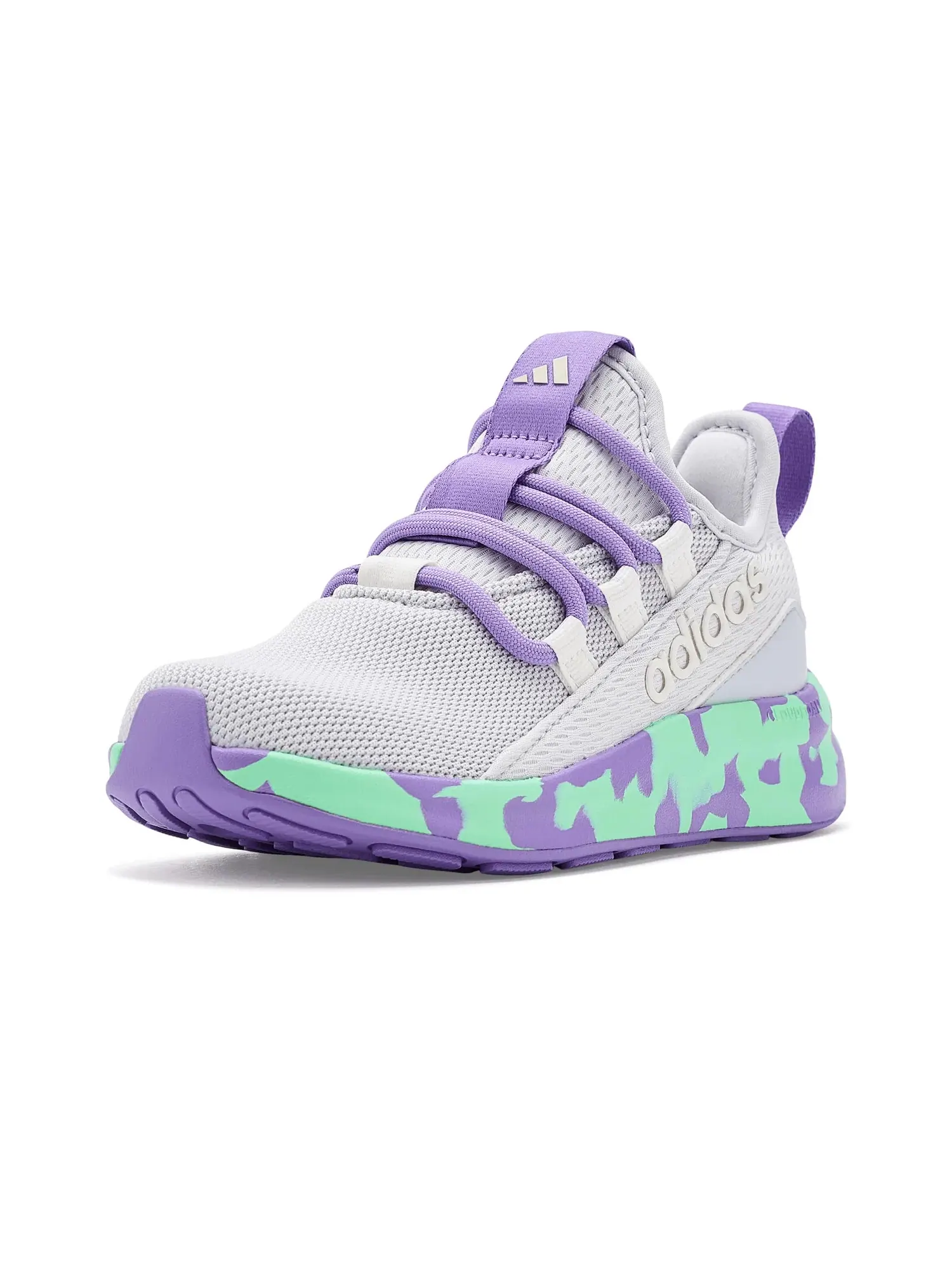 Кроссовки Lite Racer Adapt 8.0 (для маленьких и больших детей) Adidas Kids — изображение 1 из 4, серый/фиолетовый