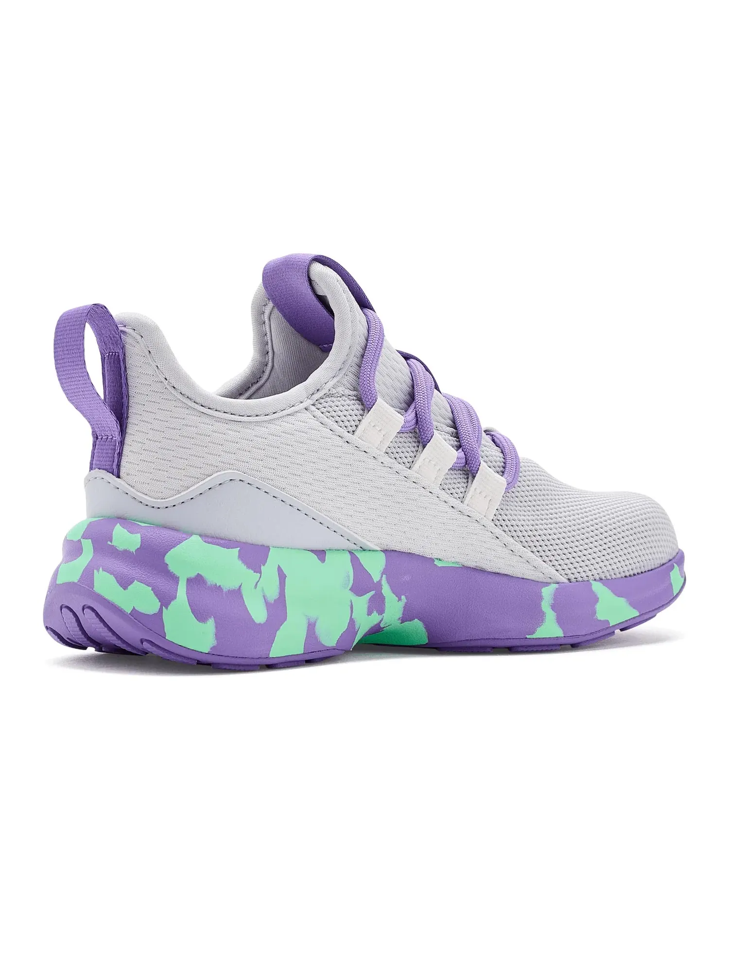 Кроссовки Lite Racer Adapt 8.0 (для маленьких и больших детей) Adidas Kids — изображение 3 из 4, серый/фиолетовый