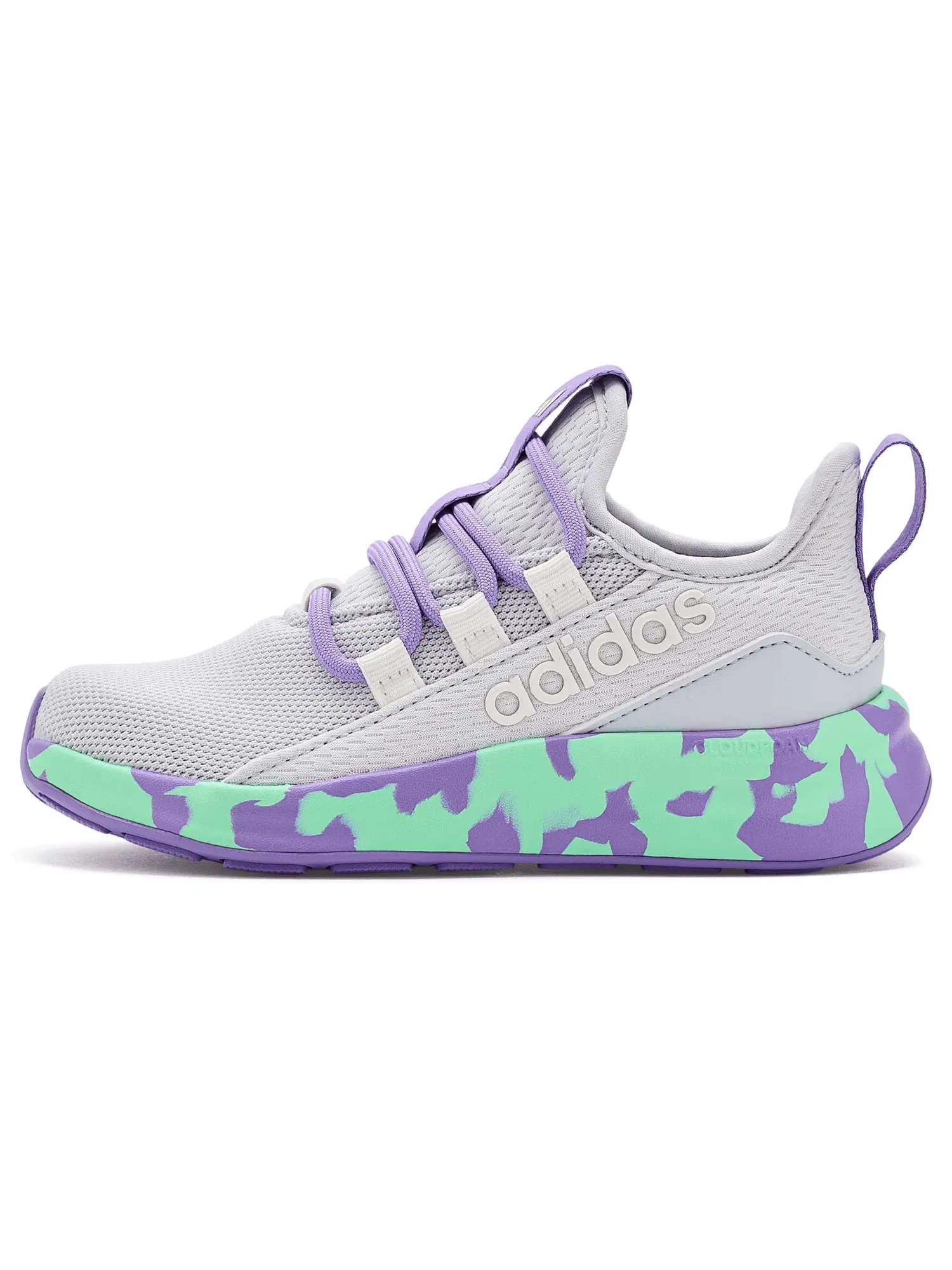 Кроссовки Lite Racer Adapt 8.0 (для маленьких и больших детей) Adidas Kids — изображение 4 из 4, серый/фиолетовый