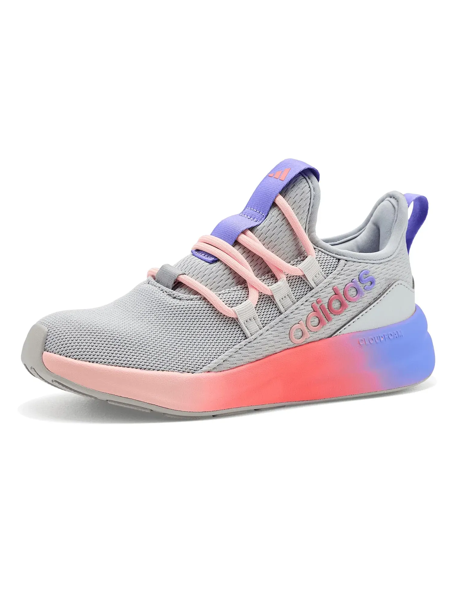 Кроссовки Lite Racer Adapt 8.0 (для маленьких и больших детей) Adidas Kids — изображение 1 из 4, серый/серый/фиолетовый