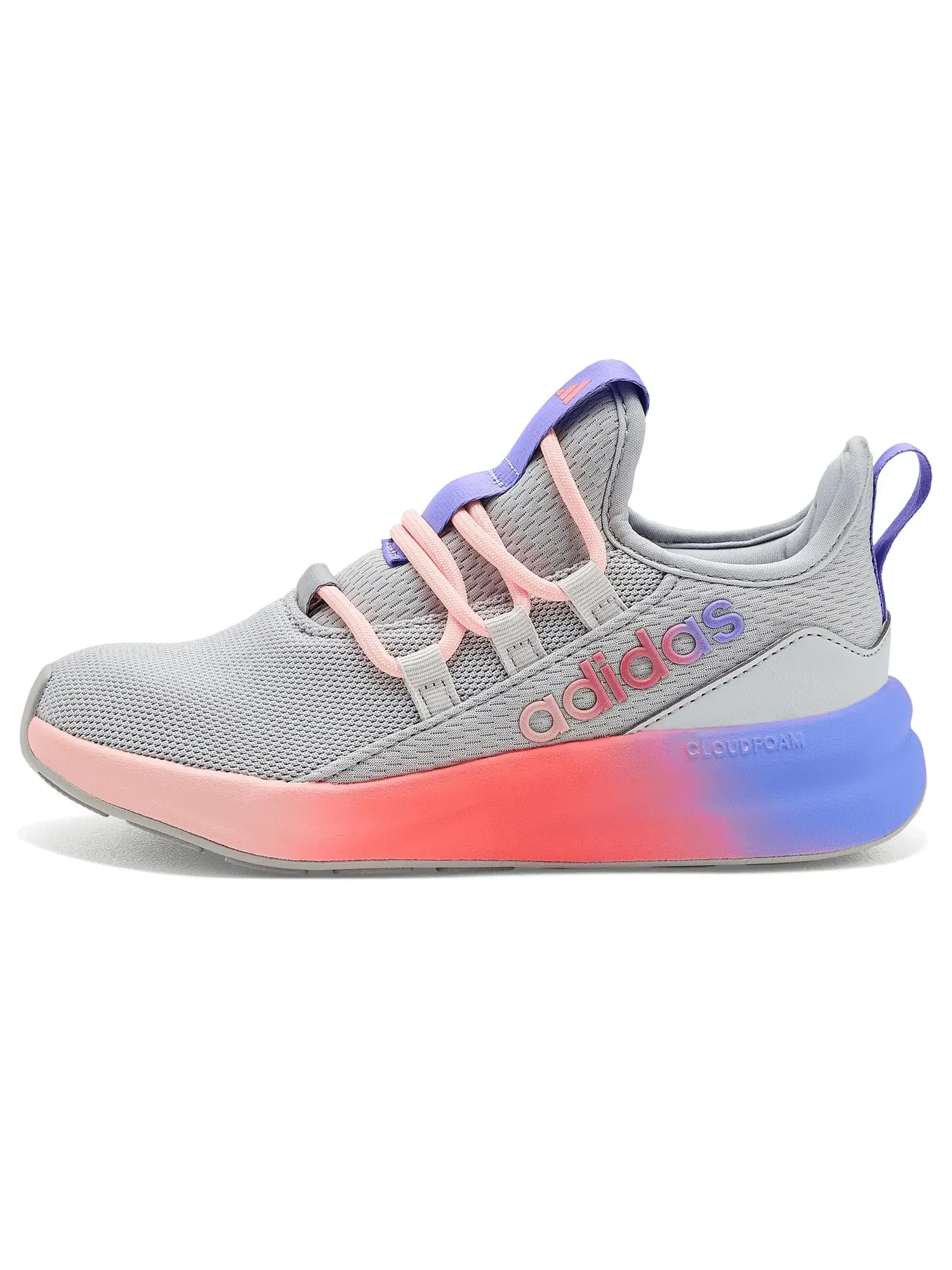 Кроссовки Lite Racer Adapt 8.0 (для маленьких и больших детей) Adidas Kids — изображение 4 из 4, серый/серый/фиолетовый