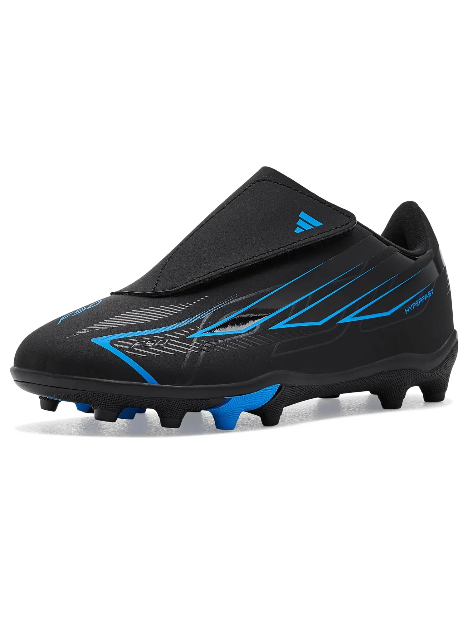 Бутсы F50 Hyperfast Club Hook & Loop Firm Ground/Multi Ground (для малышей и маленьких детей) Adidas Kids — синий