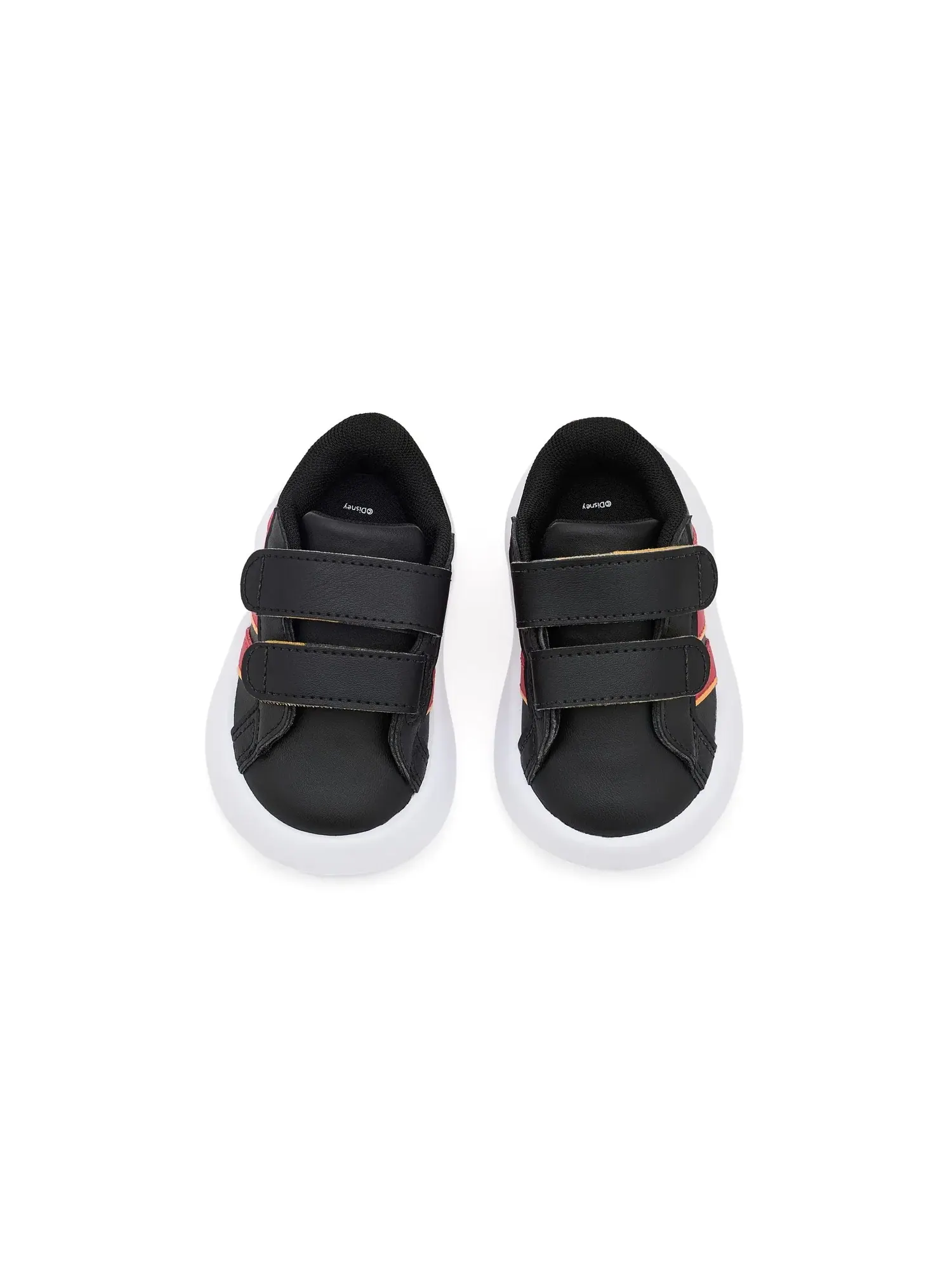 Кроссовки Disney Grand Court Hook & Loop (для младенцев и малышей) Adidas Kids — изображение 2 из 4, черный//желтый