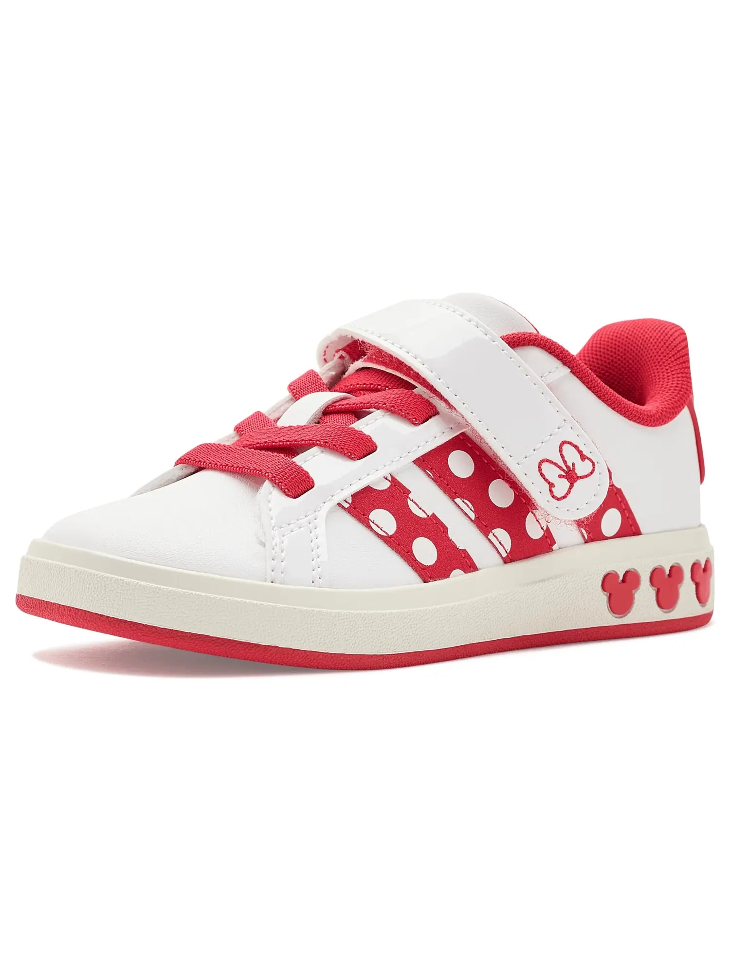 Кроссовки Disney Grand Court Elastic Lace & Strap (для маленьких и больших детей) Adidas Kids — изображение 1 из 4