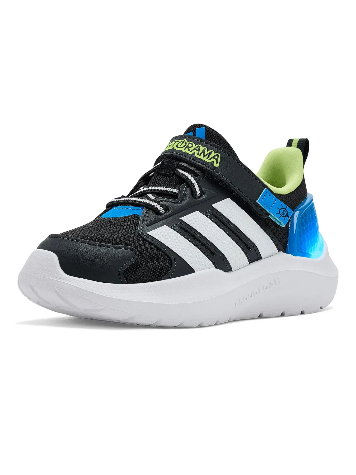 Кроссовки Lightorama Runner (для младенцев и малышей) Adidas Kids — изображение 1 из 4, черный/белый/синий