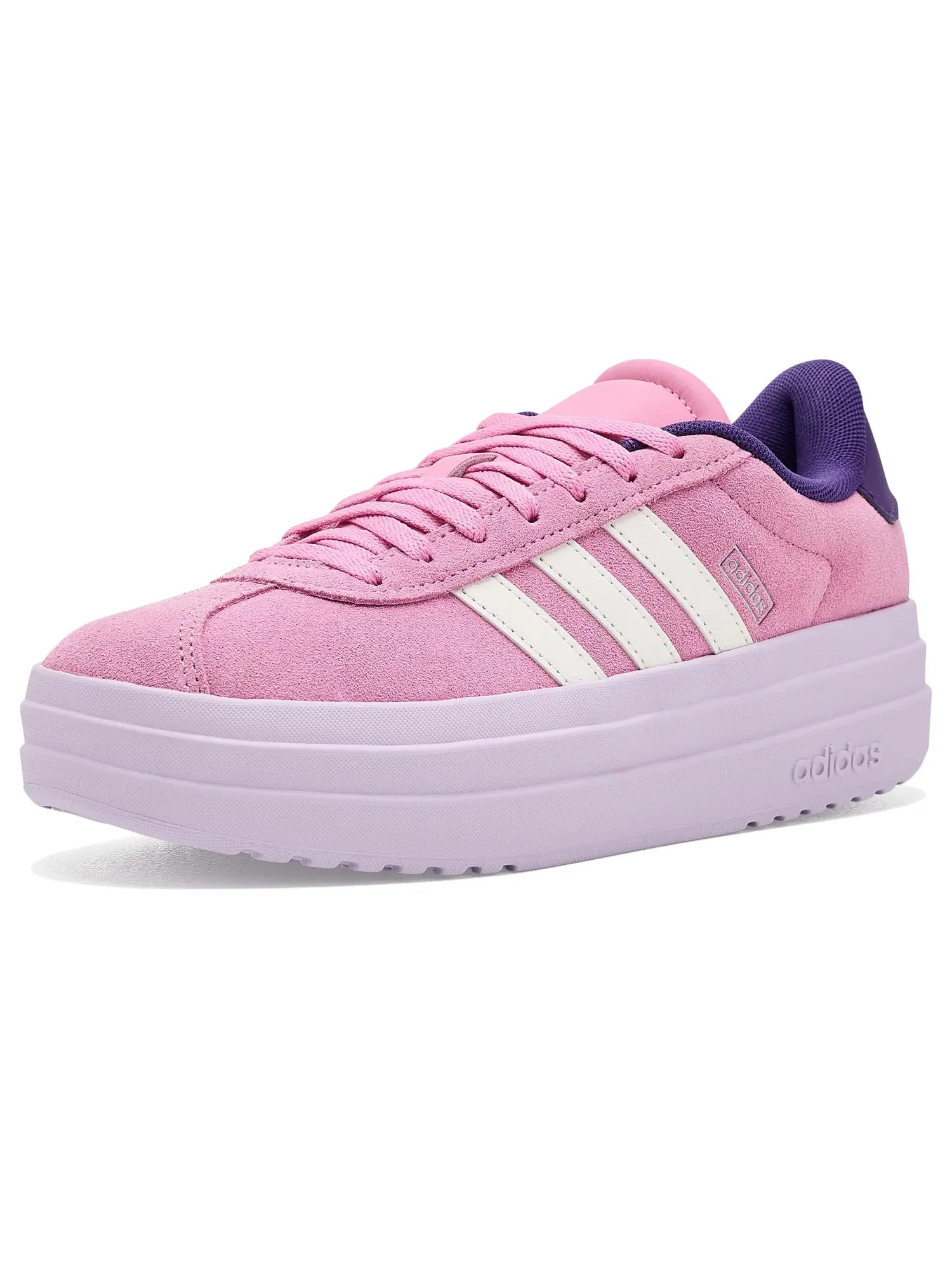 Кроссовки VL Court Bold (для маленьких и больших детей) Adidas Kids — изображение 1 из 4, белый/фиолетовый