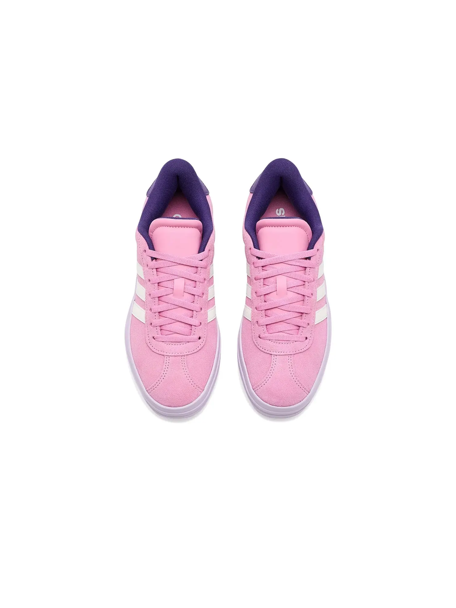 Кроссовки VL Court Bold (для маленьких и больших детей) Adidas Kids — изображение 2 из 4, белый/фиолетовый